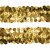 Тесьма с пайетками D16, шир. 30 мм/уп. 25+/-1 м, цвет золото - купить в Нальчике. Цена: 1 087.39 руб.