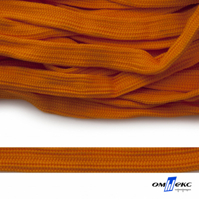Шнур плетеный (плоский) d-12 мм, (уп.90+/-1м), 100% полиэстер, цв.267 - оранжевый - купить в Нальчике. Цена: 8.62 руб.