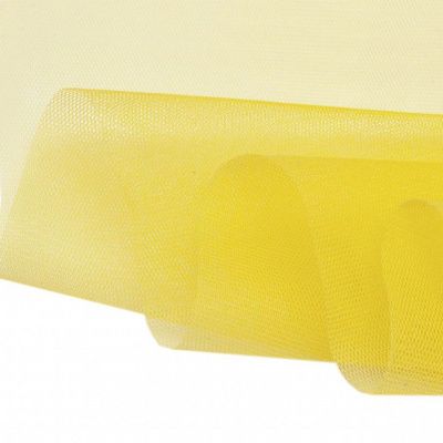 Фатин жесткий 16-68, 22 гр/м2, шир.180см, цвет жёлтый - купить в Нальчике. Цена 89.29 руб.
