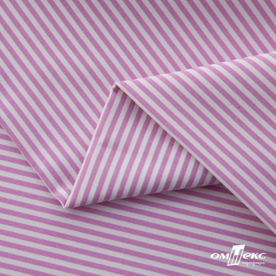 Ткань сорочечная Полоска Кенди, 115 г/м2, 58% пэ,42% хл, шир.150 см, цв.1-розовый, (арт.110) - купить в Нальчике. Цена 306.69 руб.
