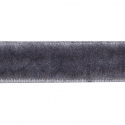 Лента бархатная нейлон, шир.12 мм, (упак. 45,7м), цв.189-т.серый - купить в Нальчике. Цена: 457.61 руб.