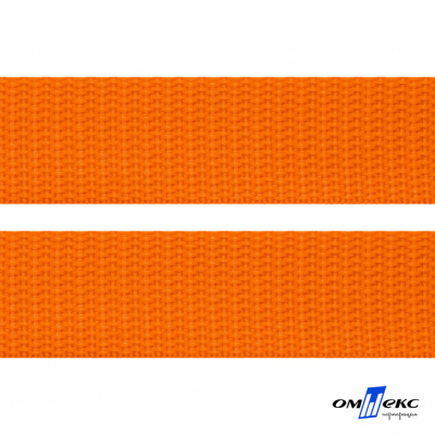 Оранжевый- цв.523 -Текстильная лента-стропа 550 гр/м2 ,100% пэ шир.25 мм (боб.50+/-1 м) - купить в Нальчике. Цена: 405.80 руб.