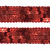 Тесьма с пайетками 3, шир. 20 мм/уп. 25+/-1 м, цвет красный - купить в Нальчике. Цена: 778.19 руб.