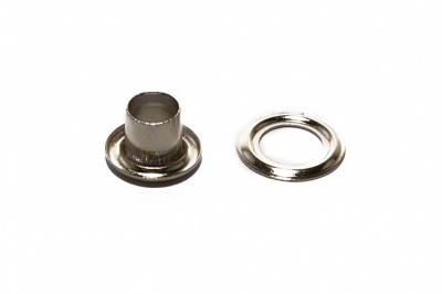 Люверсы металлические "ОмТекс", блочка/кольцо, (3 мм) - цв.никель - купить в Нальчике. Цена: 0.18 руб.