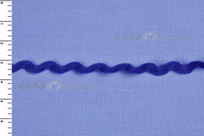Тесьма плетеная "Вьюнчик"/синий - купить в Нальчике. Цена: 40.72 руб.