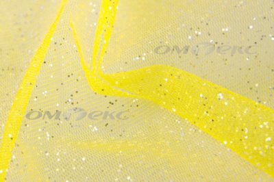 Сетка Глиттер, 40 гр/м2, шир.160см, цвет жёлтый - купить в Нальчике. Цена 163.01 руб.