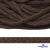 Шнур плетеный d-6 мм, 70% хлопок 30% полиэстер, уп.90+/-1 м, цв.1073-т.коричневый - купить в Нальчике. Цена: 594 руб.