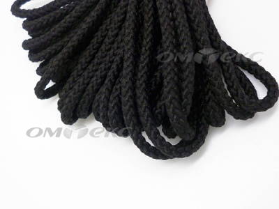 Шнур В-035 4 мм круп.плетение 100 м черный - купить в Нальчике. Цена: 156.40 руб.