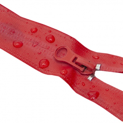 Молния водонепроницаемая PVC Т-7, 20 см, неразъемная, цвет (820)-красный - купить в Нальчике. Цена: 21.78 руб.