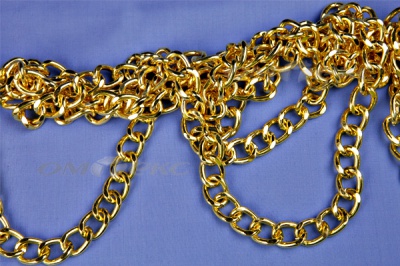 Цепь металл декоративная №11 (17*13) золото (10+/-1 м)  - купить в Нальчике. Цена: 1 341.87 руб.
