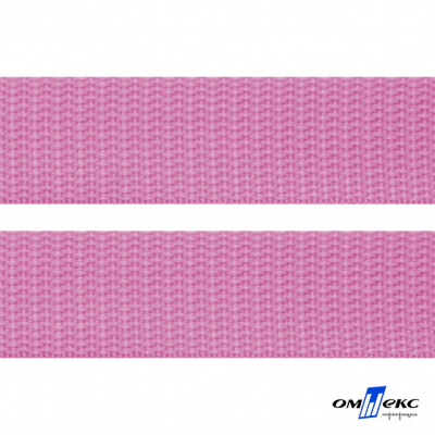 Розовый- цв.513-Текстильная лента-стропа 550 гр/м2 ,100% пэ шир.30 мм (боб.50+/-1 м) - купить в Нальчике. Цена: 475.36 руб.