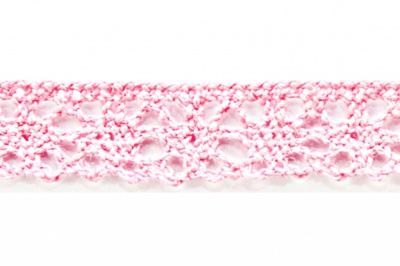 Тесьма кружевная 0621-1607, шир. 15 мм/уп. 20+/-1 м, цвет 096-розовый - купить в Нальчике. Цена: 302.42 руб.