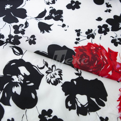 Плательная ткань "Фламенко" 22.1, 80 гр/м2, шир.150 см, принт растительный - купить в Нальчике. Цена 239.03 руб.