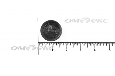 51820/15 мм (2 пр)  черные пуговицы - купить в Нальчике. Цена: 0.87 руб.