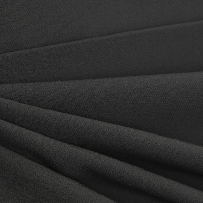 Костюмная ткань "Элис", 220 гр/м2, шир.150 см, цвет чёрный - купить в Нальчике. Цена 308 руб.