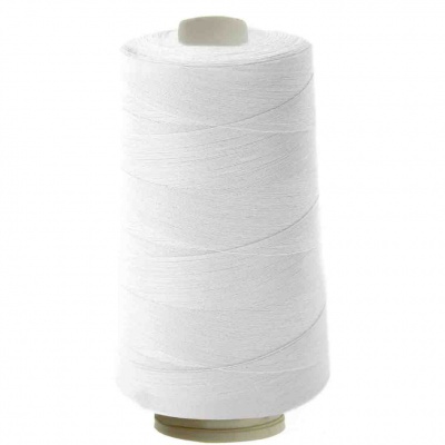 Швейные нитки (армированные) 28S/2, нам. 2 500 м, цвет белый - купить в Нальчике. Цена: 148.95 руб.