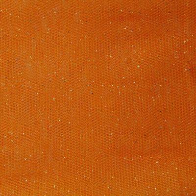 Сетка Глиттер, 24 г/м2, шир.145 см., оранжевый - купить в Нальчике. Цена 117.24 руб.