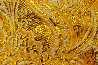 Ткань костюмная жаккард №12, 140 гр/м2, шир.150см, цвет жёлтый - купить в Нальчике. Цена 383.29 руб.