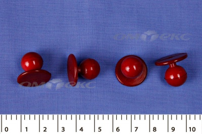 Пуговица поварская "Пукля", 10 мм, цвет красный - купить в Нальчике. Цена: 2.28 руб.