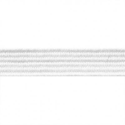Резиновые нити с текстильным покрытием, шир. 6 мм (182 м/уп), цв.-белый - купить в Нальчике. Цена: 705.59 руб.