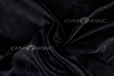 Ткань подкладочная жаккард Р14098, чёрный, 85 г/м2, шир. 150 см, 230T - купить в Нальчике. Цена 166.45 руб.