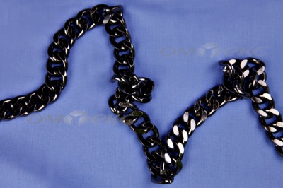 Цепь металл декоративная №9 (13,5*16,5) черная (10+/-1 м)  - купить в Нальчике. Цена: 808.92 руб.