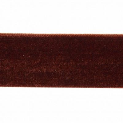 Лента бархатная нейлон, шир.25 мм, (упак. 45,7м), цв.120-шоколад - купить в Нальчике. Цена: 981.09 руб.