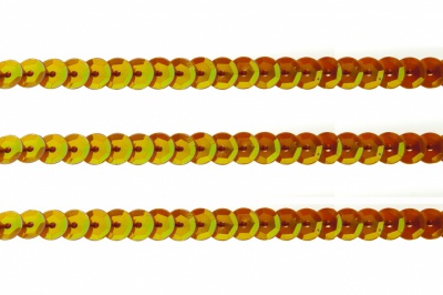 Пайетки "ОмТекс" на нитях, CREAM, 6 мм С / упак.73+/-1м, цв. 88 - оранжевый - купить в Нальчике. Цена: 300.55 руб.
