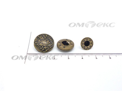 Кнопки металл 15 мм альфа антик с рис.№3  - купить в Нальчике. Цена: 2.90 руб.