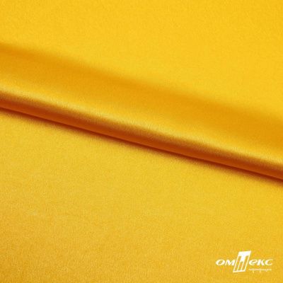 Поли креп-сатин 13-0859, 125 (+/-5) гр/м2, шир.150см, цвет жёлтый - купить в Нальчике. Цена 155.57 руб.