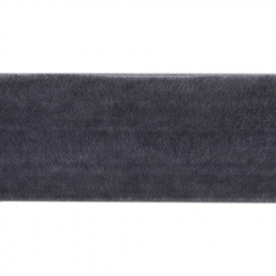 Лента бархатная нейлон, шир.25 мм, (упак. 45,7м), цв.189-т.серый - купить в Нальчике. Цена: 981.09 руб.