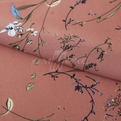 Плательная ткань "Фламенко" 2.1, 80 гр/м2, шир.150 см, принт растительный - купить в Нальчике. Цена 311.05 руб.