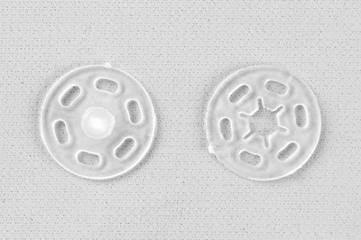 Кнопки пришивные пластиковые 15 мм, блистер 24шт, цв.-прозрачные - купить в Нальчике. Цена: 68.79 руб.