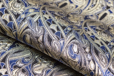 Ткань костюмная жаккард, 135 гр/м2, шир.150см, цвет синий№18 - купить в Нальчике. Цена 441.95 руб.