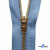 Молнии джинсовые металл т-5, 18 см латунь (YG), цв.-деним (231) - купить в Нальчике. Цена: 22.80 руб.