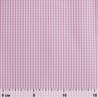 Ткань сорочечная Клетка Виши, 115 г/м2, 58% пэ,42% хл, шир.150 см, цв.1-розовый, (арт.111) - купить в Нальчике. Цена 306.69 руб.