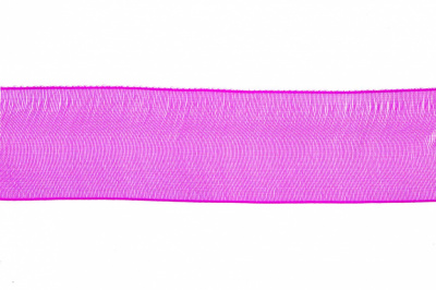 Лента органза 1015, шир. 10 мм/уп. 22,8+/-0,5 м, цвет ярк.розовый - купить в Нальчике. Цена: 38.39 руб.