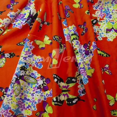 Плательная ткань "Софи" 7.1, 75 гр/м2, шир.150 см, принт бабочки - купить в Нальчике. Цена 243.96 руб.
