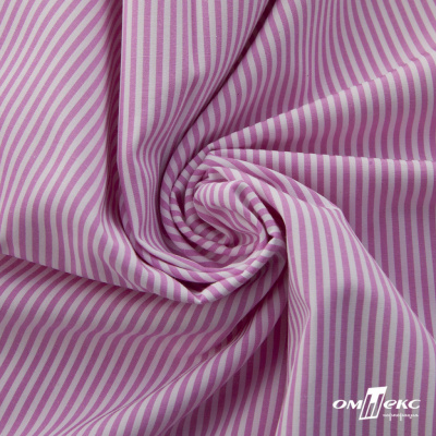 Ткань сорочечная Полоска Кенди, 115 г/м2, 58% пэ,42% хл, шир.150 см, цв.1-розовый, (арт.110) - купить в Нальчике. Цена 309.82 руб.