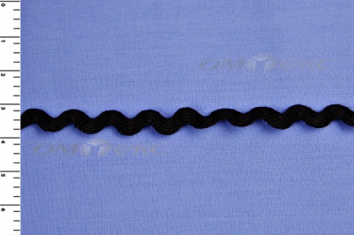 Тесьма плетеная "Вьюнчик"/черный - купить в Нальчике. Цена: 48.11 руб.