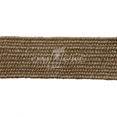 Тесьма отделочная полипропиленовая плетеная эластичная #2, шир. 40мм, цв.- соломенный - купить в Нальчике. Цена: 50.99 руб.