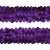 Тесьма с пайетками 12, шир. 30 мм/уп. 25+/-1 м, цвет фиолет - купить в Нальчике. Цена: 1 087.39 руб.