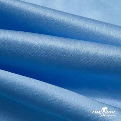 Поли креп-сатин 14-4121, 125 (+/-5) гр/м2, шир.150см, цвет голубой - купить в Нальчике. Цена 155.57 руб.