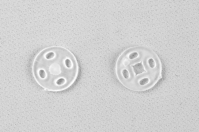 Кнопки пришивные пластиковые 10 мм, блистер 24шт, цв.-прозрачные - купить в Нальчике. Цена: 48.41 руб.