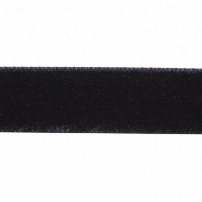Лента бархатная нейлон, шир.12 мм, (упак. 45,7м), цв.03-черный - купить в Нальчике. Цена: 448.27 руб.