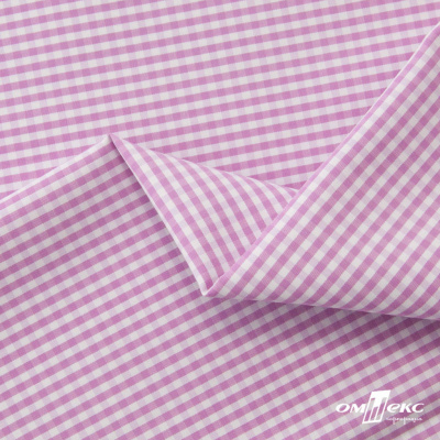 Ткань сорочечная Клетка Виши, 115 г/м2, 58% пэ,42% хл, шир.150 см, цв.1-розовый, (арт.111) - купить в Нальчике. Цена 306.69 руб.