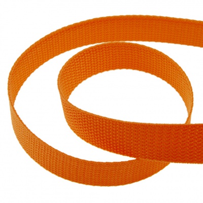 Стропа текстильная, шир. 25 мм (в нам. 50+/-1 ярд), цвет оранжевый - купить в Нальчике. Цена: 409.94 руб.
