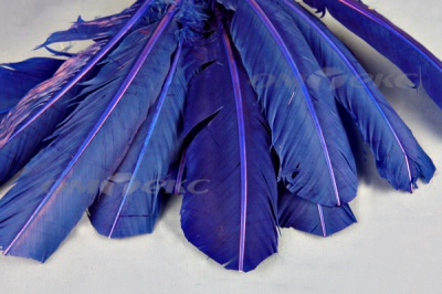 Декоративный Пучок из перьев, перо 23см/синий - купить в Нальчике. Цена: 12.34 руб.