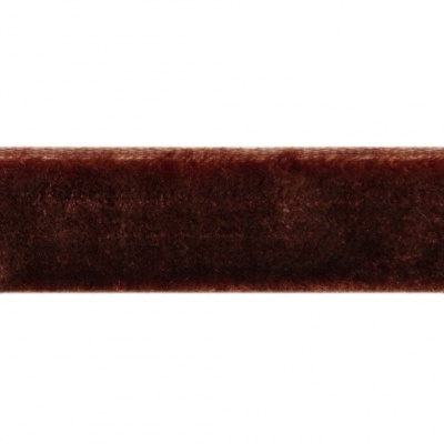 Лента бархатная нейлон, шир.12 мм, (упак. 45,7м), цв.120-шоколад - купить в Нальчике. Цена: 396 руб.