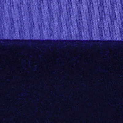 Бархат стрейч №14, 240 гр/м2, шир.160 см, (2,6 м/кг), цвет т.синий - купить в Нальчике. Цена 740.88 руб.